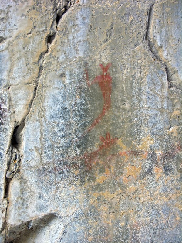 06 Ancient Pictograph At Banff Grotto Canyon In Winter